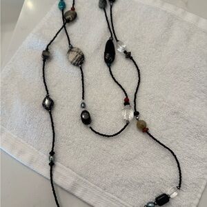 Silpada Black and Silver Minimalist Necklace